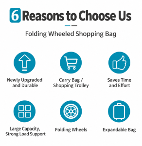 Hidden Wheel Shopping Bag WB-04